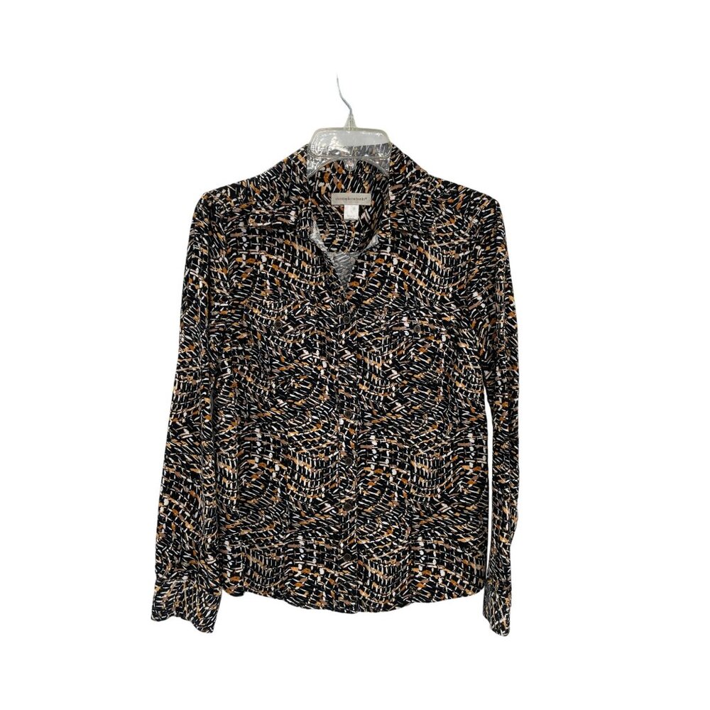 Christopher Banks Corduroy Blouse Womens S Used Long Sleeve Button Front